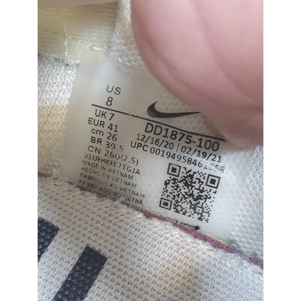 Nike x Sacai VaporWaffle Sneakers Mens 8 White Sail Gum Leather Shoes DD1875-100